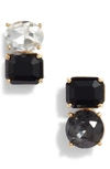 Kate Spade Double Drop Asymmetrical Stud Earrings In Neutral Multi