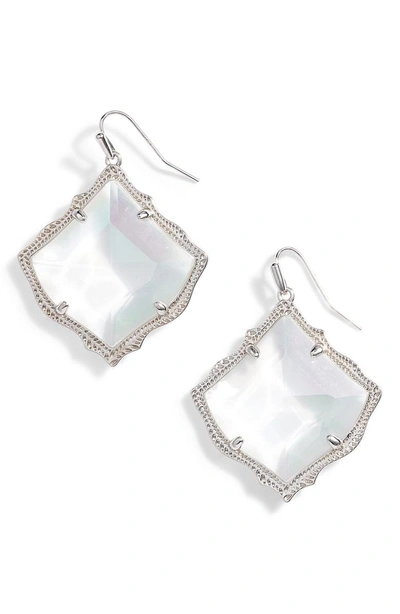 Kendra Scott Kirsten Drop Earrings In Iridescent Glass/ Silver