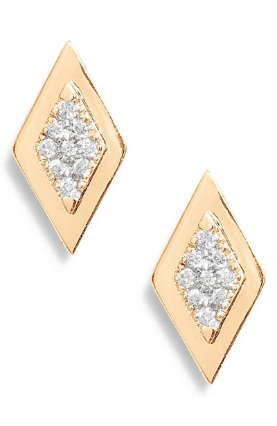 Dana Rebecca Designs Dana Rebecca Lisa Michelle Multi Diamond Stud Earrings In Rose Gold