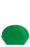 Ted Baker Faux Leather Zip Pouch - Green In Bright Green