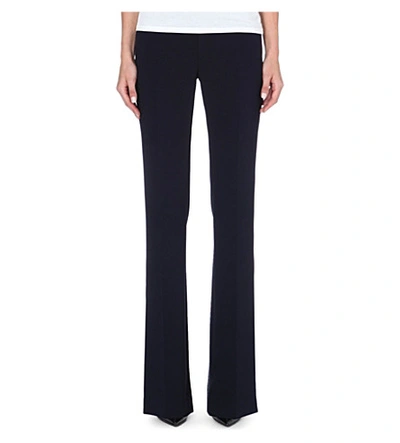 Joseph Rock Flared Stretch-crepe Trousers In 370 Navy