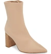 Jeffrey Campbell Coma Stretch Bootie In Beige Fabric