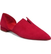 Vince Darlington Flat In Pomegranate Suede