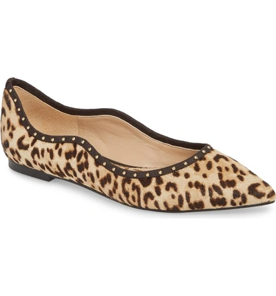 Sam Edelman Rivera Genuine Calf Hair Flat In Leopard Calf Hair