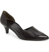 Paul Green Shey Pointy Toe Pump In Black Leather