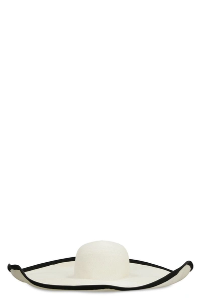 Max Mara Dressing Gownrt Wide-brimmed Hat In White