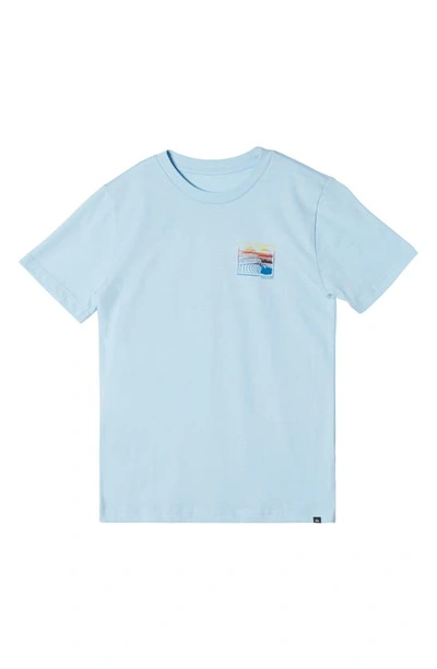 Quiksilver Kids' Raw Angel Graphic T-shirt In Airy Blue