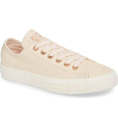 Converse Chuck Taylor All Star Seasonal Ox Low Top Sneaker In Pastel Rose Leather