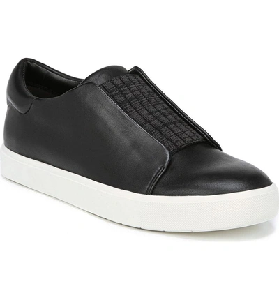 Vince Cantara Slip-on Sneaker In Black/ Grey Leather