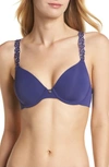 Natori Rose Dream Custom Coverage Underwire Bra In Iris/pink