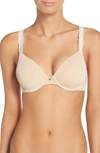 Natori Rose Dream Custom Coverage Underwire Bra In Cosmetic/ Warm White