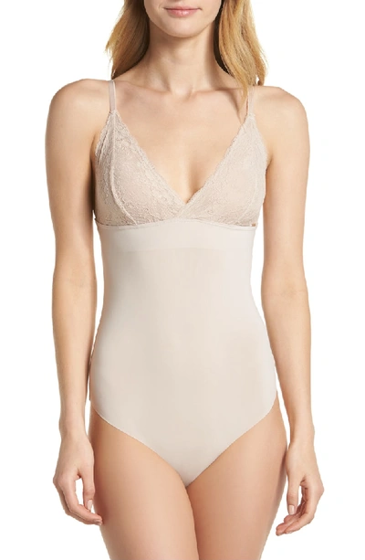 Vince Camuto Priscilla Bodysuit In Mushroom
