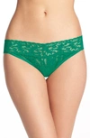 Hanky Panky Regular Rise Lace Thong In Malachite