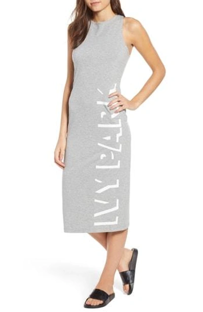 Ivy Park Shadow Logo Dress In Grey Marl
