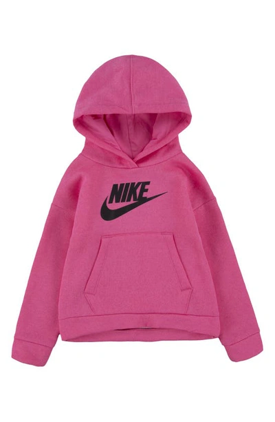 Nike Kids' Luminous Logo Hoodie In Hyper Pink