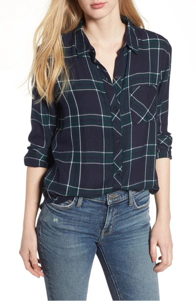 Rails Hunter Plaid Shirt In Midnight Forest White