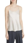 Vince Silk Split Hem Camisole In Sandstone