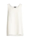 Lafayette 148 Ribbed Cashmere Tank Top In Cloud