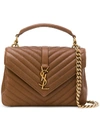 Saint Laurent Collège Monogram Shoulder Bag In Brown