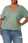 Bluegrey Double V-neck Top In Olive