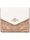 Coach Signature Canvas Small Wallet In Brown