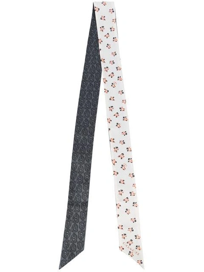 Coach Signature Monogram Skinny Scarf - Black