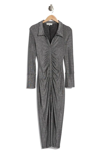 wayf silver dress WAYF x Jourdan Sloane Bella Satin Dress Silver