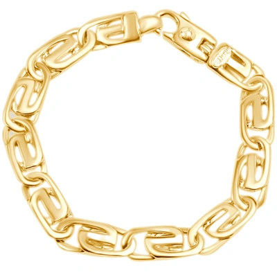 Pompeii3 Men's Link 14k Gold (36gram) Or Platinum (58gram) 9mm Bracelet 8.5" In White