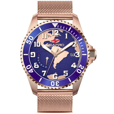 Seapro Men's Voyager Blue Dial Watch In Beige