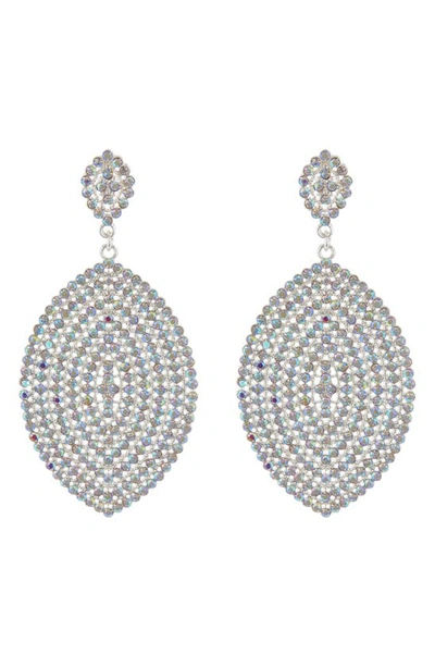 Tasha Crystal Drop Earrings In Silver