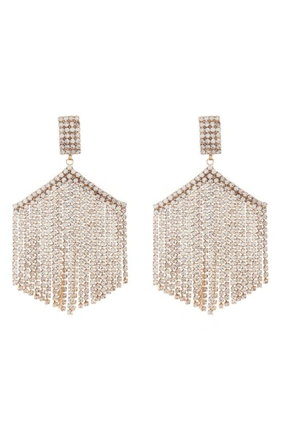 Tasha Crystal Fringe Drop Earrings In Gold