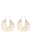 Tasha Textured Drop Earrings In Gold