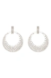 Tasha Crystal Drop Earrings In Silver