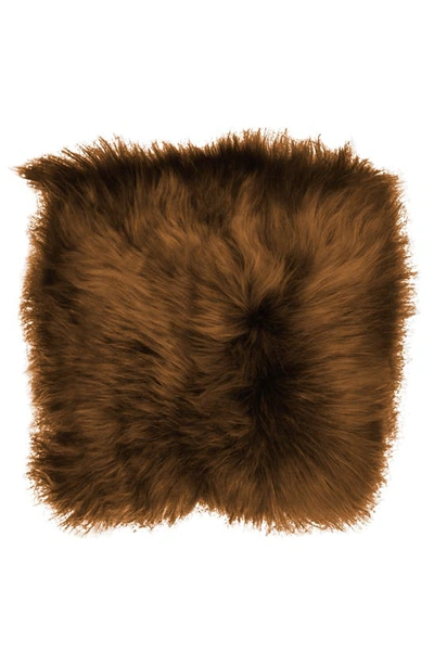 Natural Icelandic Genuine Sheepskin Chair Pad In Rusty Brisa