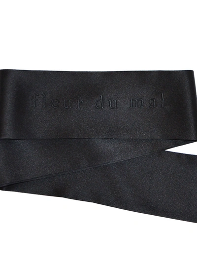 Fleur Du Mal Silk Blindfold In Black