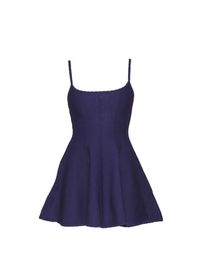 Fleur Du Mal Flared Corset Dress In Moonlight