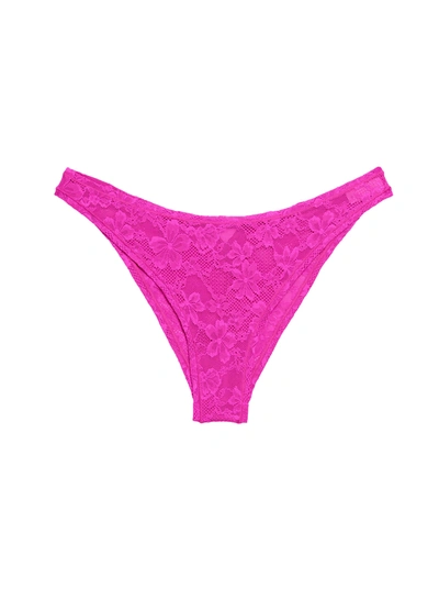Fleur Du Mal Le Stretch Lace Cheeky In Wild Pink