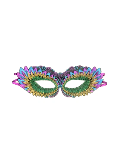Fleur Du Mal Carnival Embroidery Eye Mask In Multi