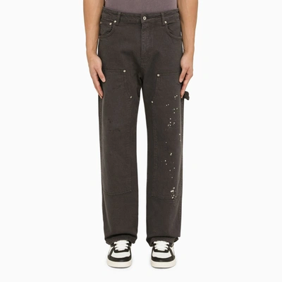 Represent Iron Trousers In Stretch Cotton In Grey