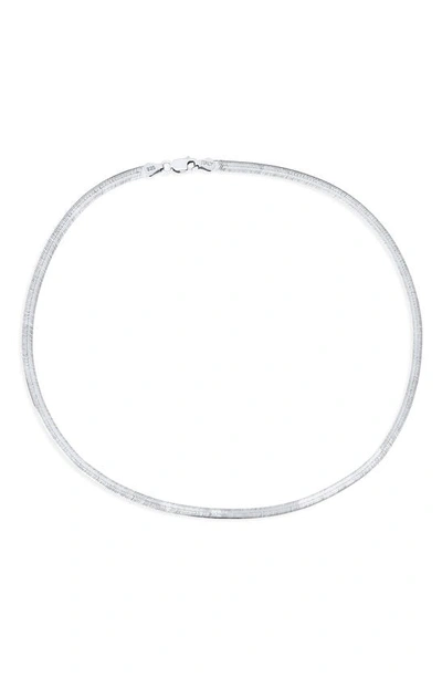 Bling Jewelry Herringbone Chain Necklace In Silver