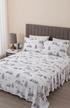 Woven & Weft Printed Plush Velour Sheet Set In North Pole Polar Bears