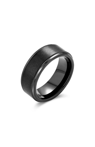 Bling Jewelry Black Matte Titanium Band Ring
