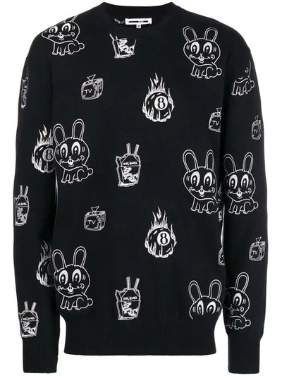 Mcq By Alexander Mcqueen Mcq Alexander Mcqueen Black Bunny Sticker Sweatshirt