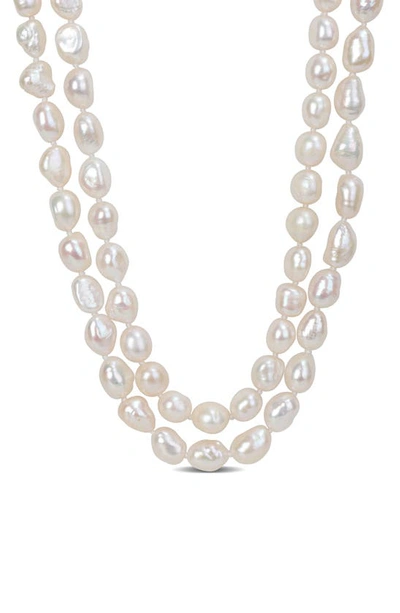 Delmar Dual Strand Freshwater Pearl Necklace In White