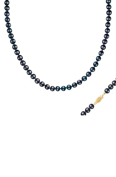 Splendid Pearls Cultured Freshwater Pearl Necklace In Black
