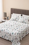 Woven & Weft Printed Plush Velour Sheet Set In Trees