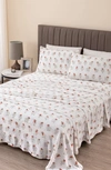 Woven & Weft Printed Plush Velour Sheet Set In Sheep