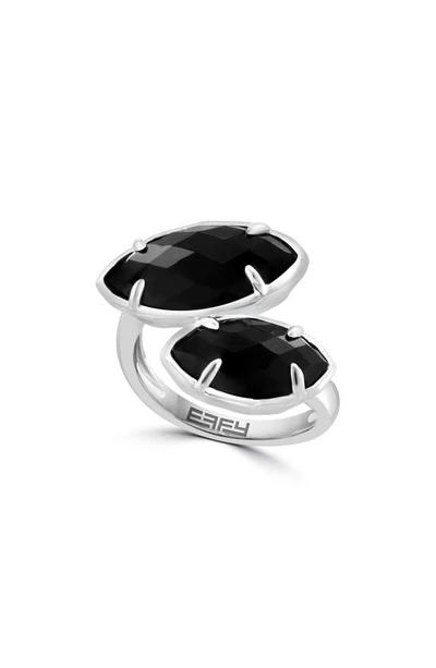Effy Sterling Silver Onyx Ring In Black