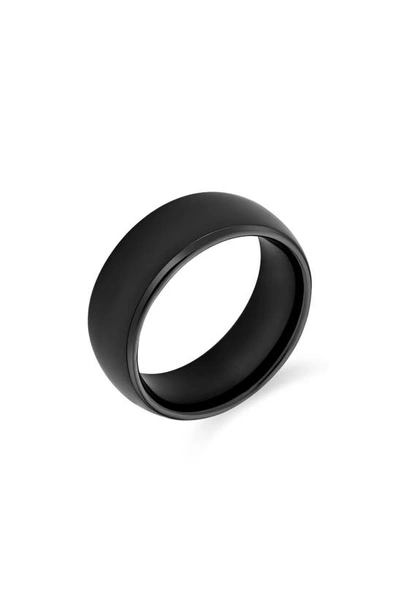 Bling Jewelry Dome Black Titanium Band Ring
