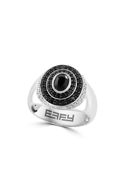 Effy Sterling Silver Black Spinel Ring